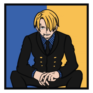 Sanji layered design One Piece anime cutting files laser Cricut