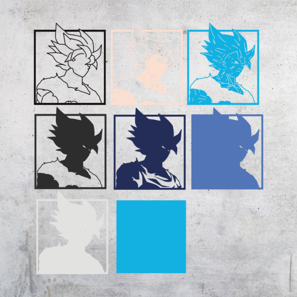 Goku v2 Multilayer Design for Laser Cutting - Image 3