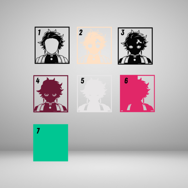 Tanjiro Layered Design Files for Laser Cutting - Image 5