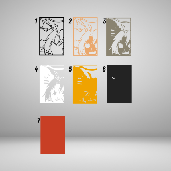 Elric Brothers Layered Design Files for Cutting - Image 5