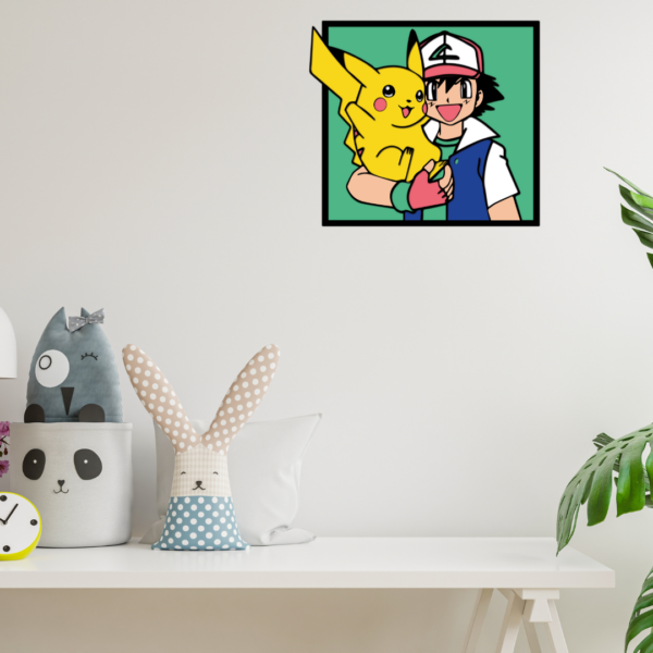 Ash Pikachu Multilayer Design for Laser Cutting - Image 3