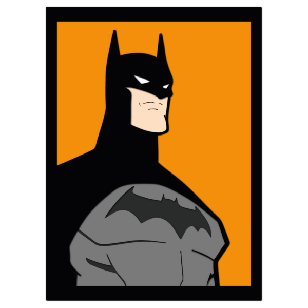 Batman layered design DC Comics cutting template laser wood files