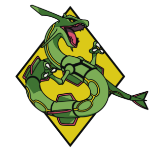Rayquaza multilayer design Pokemon cutting template wood paper files