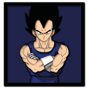 Vegeta multilayer design Dragon Ball cutting template wood paper files