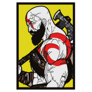Kratos layered design God of War cutting template wood paper files