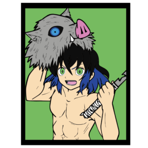 Inosuke layered design Demon Slayer cutting template laser wood files