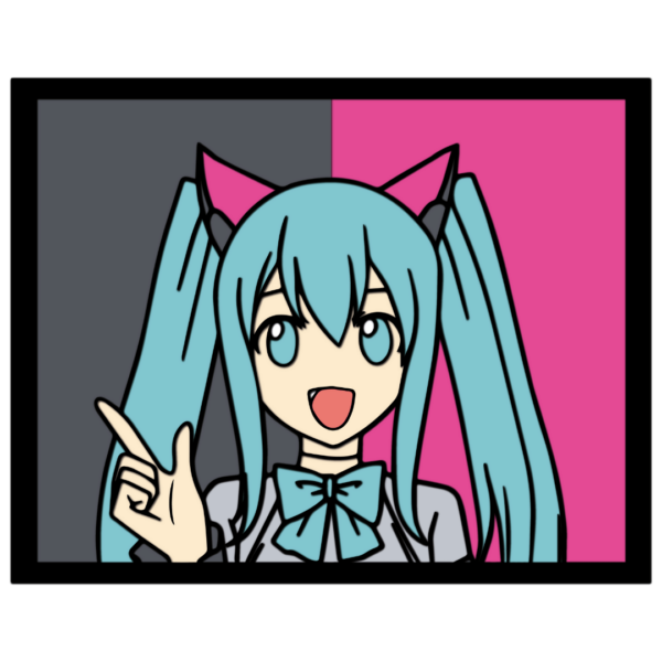 Miku layered design Vocaloid cutting template wood paper laser files