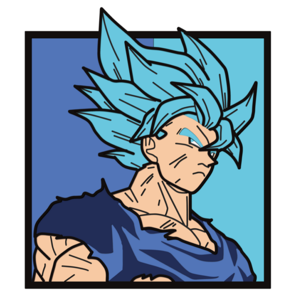Goku v2 multilayer design Dragon Ball cutting template wood paper files