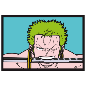 Roronoa Zoro layered design One Piece cutting files laser wood