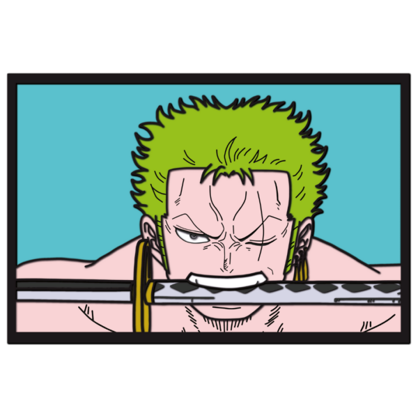Roronoa Zoro layered design One Piece cutting files laser wood