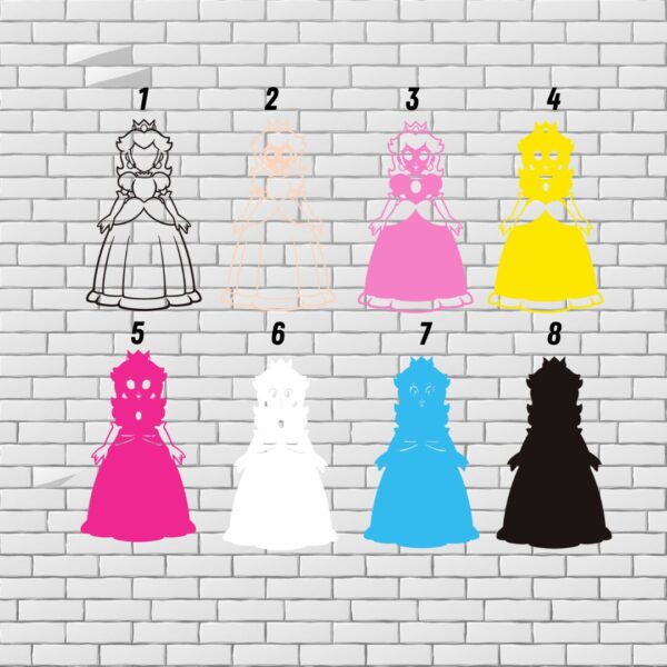 Princess Peach Multilayer Design SVG for Cutting - Image 3