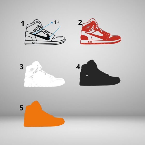 Jordan 1 Chicago Off-White SVG Multilayer Files - Image 3