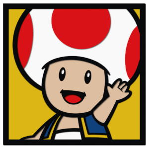 A 3D wood art piece of Toad from Super Mario, created from a layered SVG file.