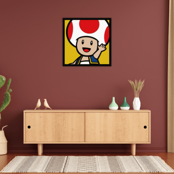 Toad SVG for 3D Wood Art | Super Mario Layered File for Laser & Cricut - Image 4