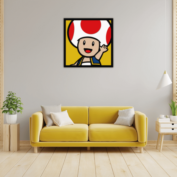 Toad SVG for 3D Wood Art | Super Mario Layered File for Laser & Cricut - Image 3