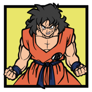A 3D wood art piece of Yamcha from Dragon Ball Z, created from a layered SVG file.